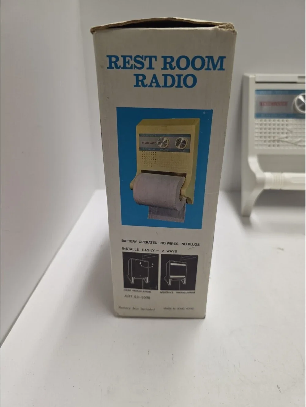 Vintage AM RADIO Toilet Paper Roll Holder/Dispenser Westminster White Bathroom